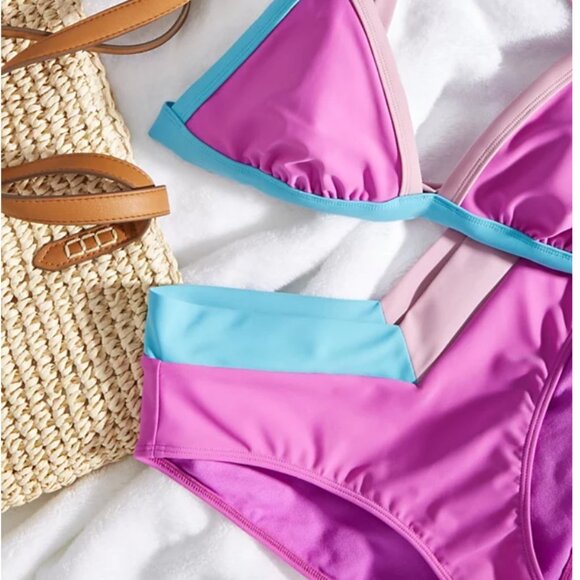 Salt + Cove Juniors' Contrast Trim Bikini Bottoms - Size: Large - NWT - Picture 3 of 11